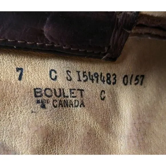 Boulet Leather Western Boots‎ Women Cowgirlcore Chic Overlay Cutout Sz 7 Canada - Picture 4 of 13